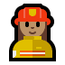 👩🏽‍🚒 woman firefighter: medium skin tone display on Windows